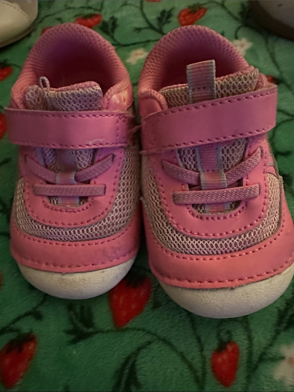 Stride Rite Toddler Pink Mesh Velcro Sneakers